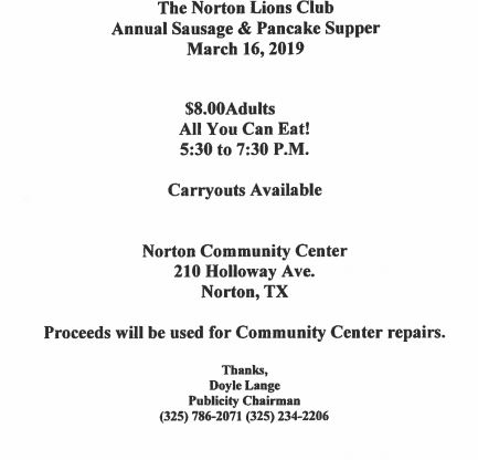 Norton Lions Club Pancake Supper
